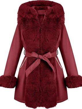 Cozy Faux Leather Jacket with Fur Lining | Stylish Winter Coat for Women